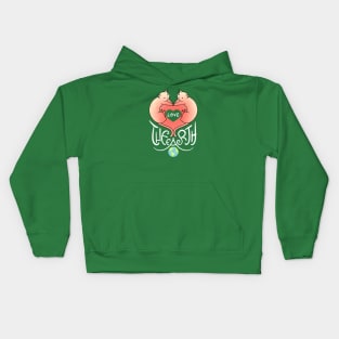 Love the Earth - Cat Heart V.2 Kids Hoodie